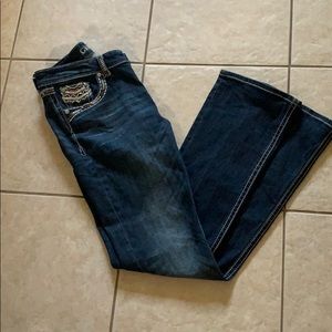 Women’s easy fit bling embellished boot cut jeans